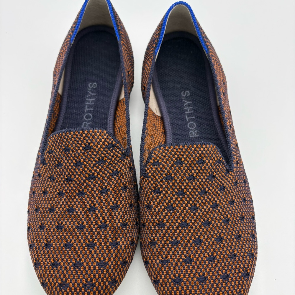 Rothy's Sienna Dot Coral and Blue Women's Loafers